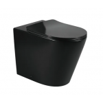 Alzano Rimless Wall Face Toilet Pan Only-Matte Black